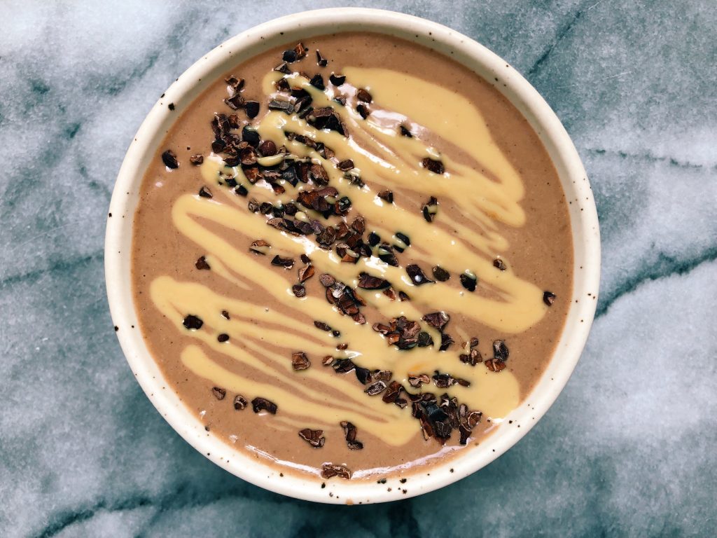 pbcup2 1024x768 - Peanut Butter Cup Smoothie Bowl