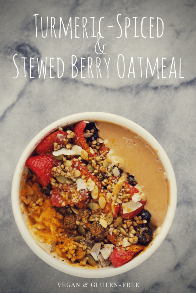 Turmeric Stewed Berry Oatmeal 683x1024 - Turmeric-Spiced & Stewed Berry Oatmeal