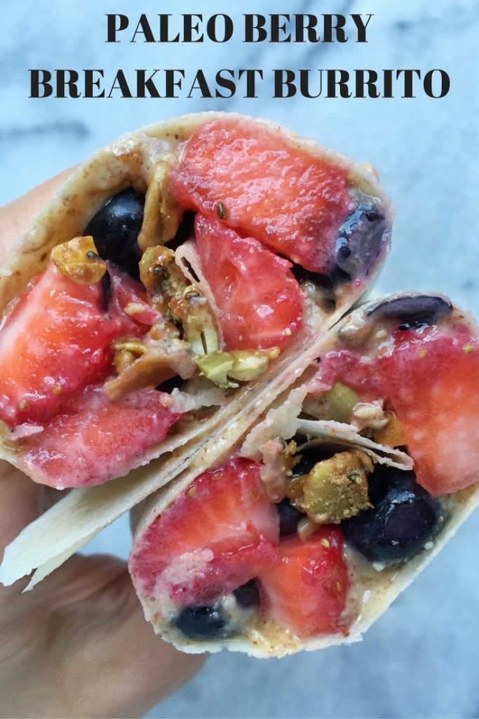 Paleo Berry Breakfast Burrito by Leahs Plate 1 683x1024 - Paleo Berry Breakfast Burrito