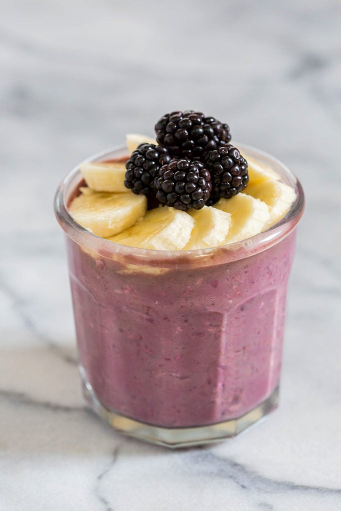 Blackberry Banana Overnight Oats by Leahs Plate5 683x1024 - Blackberry Banana Overnight Oats