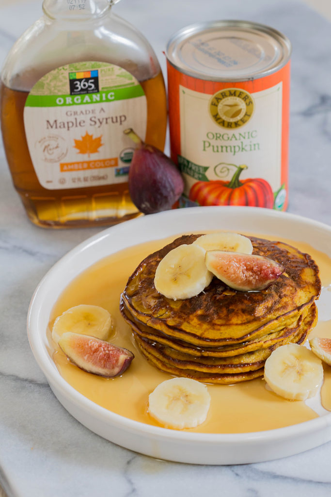 Flourless Paleo Pumpkin Pancakes by Leahs Plate 683x1024 - All the delicious healthy PUMPKIN recipes to make this fall!