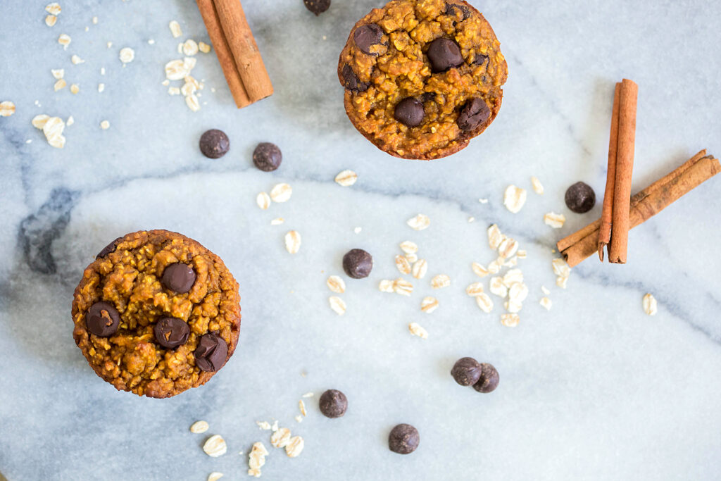 Flourless Pumpkin Chocolate Chip Muffins by Leahs Plate3 1024x683 - Gluten-Free Chocolate Chip Pumpkin Muffins