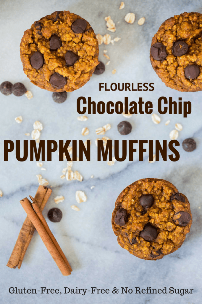 Flourless Chocolate Chip Pumpkin Muffins 683x1024 - Gluten-Free Chocolate Chip Pumpkin Muffins