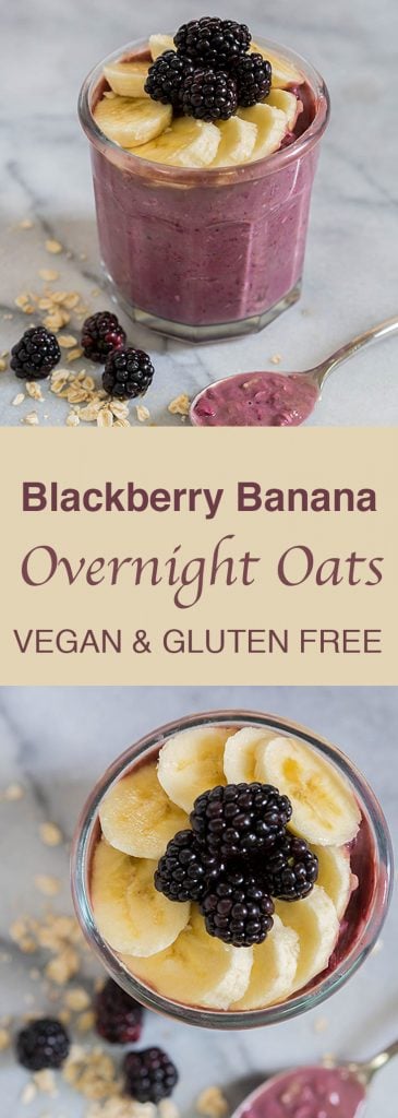 blackberry banana overnight oats 365x1024 - Blackberry Banana Overnight Oats