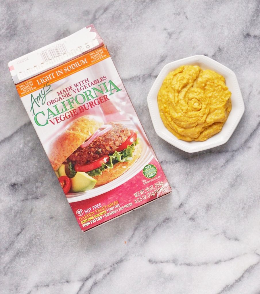 pumpkin hummus 6 905x1024 - California Veggie Burger with Sweet & Savory Pumpkin Hummus