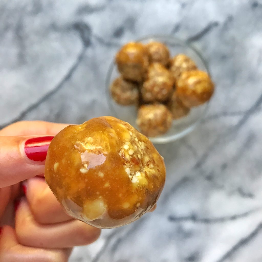 Salted Caramel Donut Holes 1024x1024 - Raw Salted Caramel Donut Holes (Vegan + Gluten-Free)