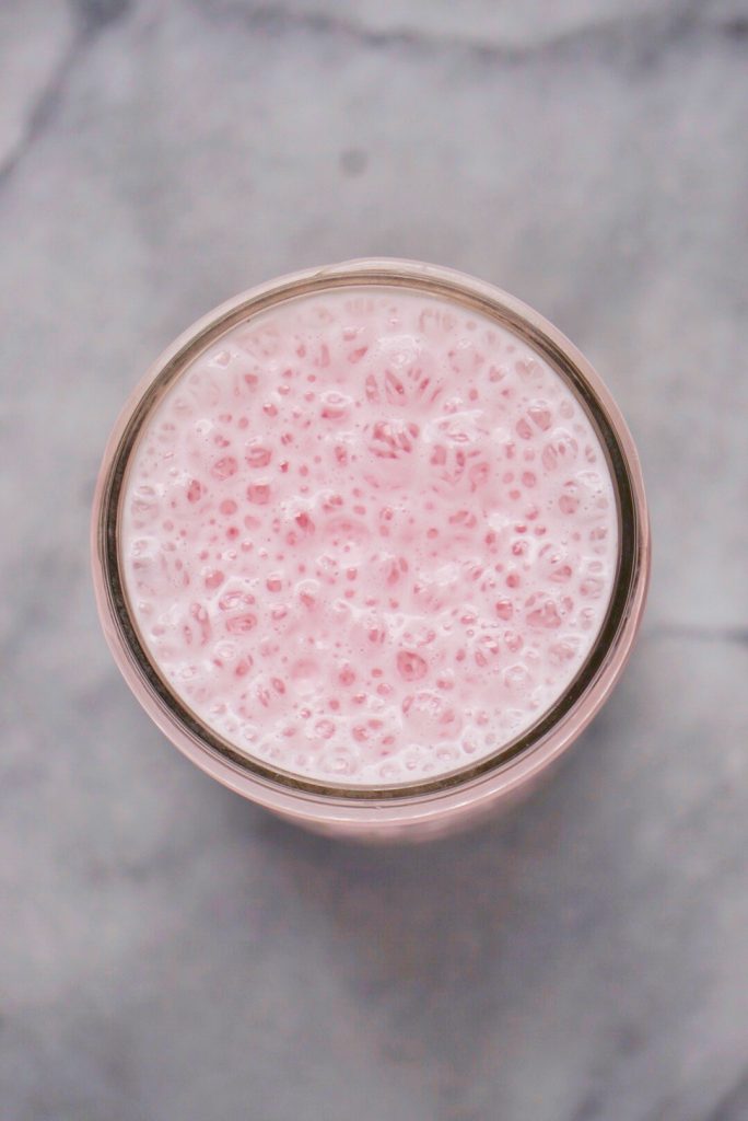 Strawberry Cashew Milk2 684x1024 - Perfectly Creamy Vegan Strawberry Cashew Milk