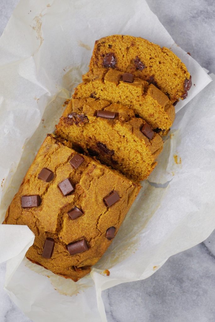 Healthy Chocolate Chip Pumpkin Bread3 684x1024 - Healthy Chocolate Chip Pumpkin Bread