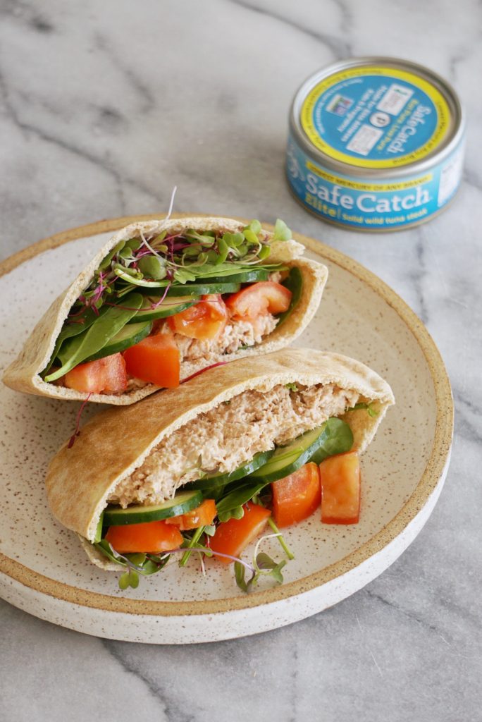 tuna pita 684x1024 - Healthy Tuna Salad Pita