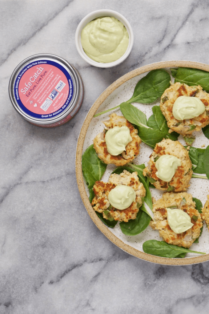 paleo salmon cakes with avocado aioli5 683x1024 - Paleo Salmon Cakes with a Dairy-Free Avocado Aioli