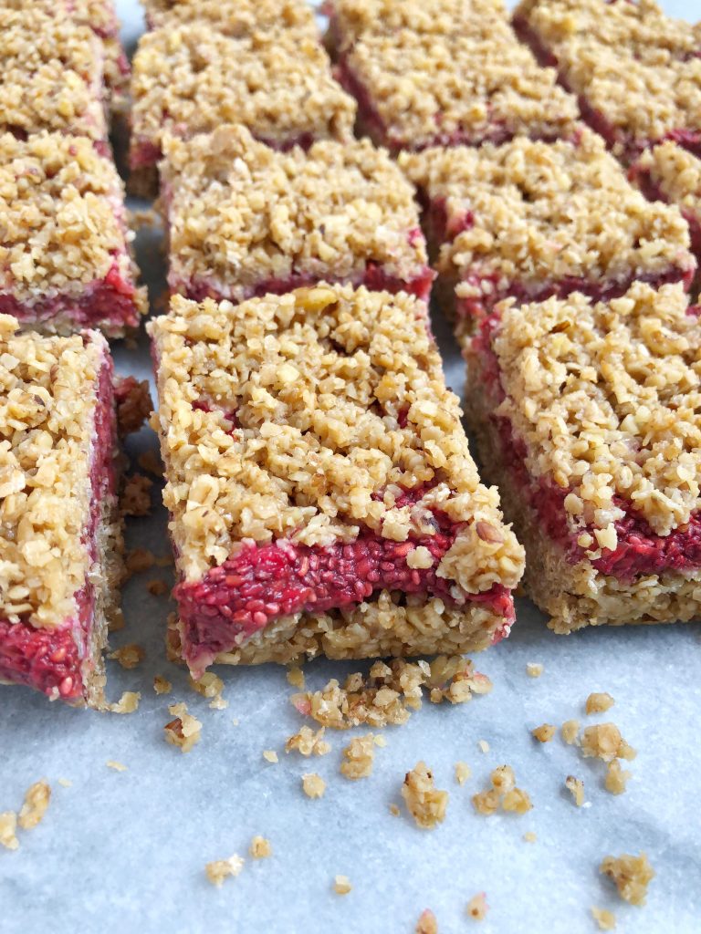 Raspberry Oat Crumble Bars8 768x1024 - Raspberry Oat Crumble Bars (Gluten-Free & Dairy-Free)