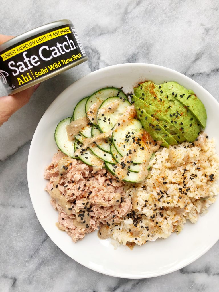 Ahi Tuna Bowl with an Asian Almond Butter Dressing 768x1024 - Ahi Tuna Bowl with an Asian Almond Butter Dressing