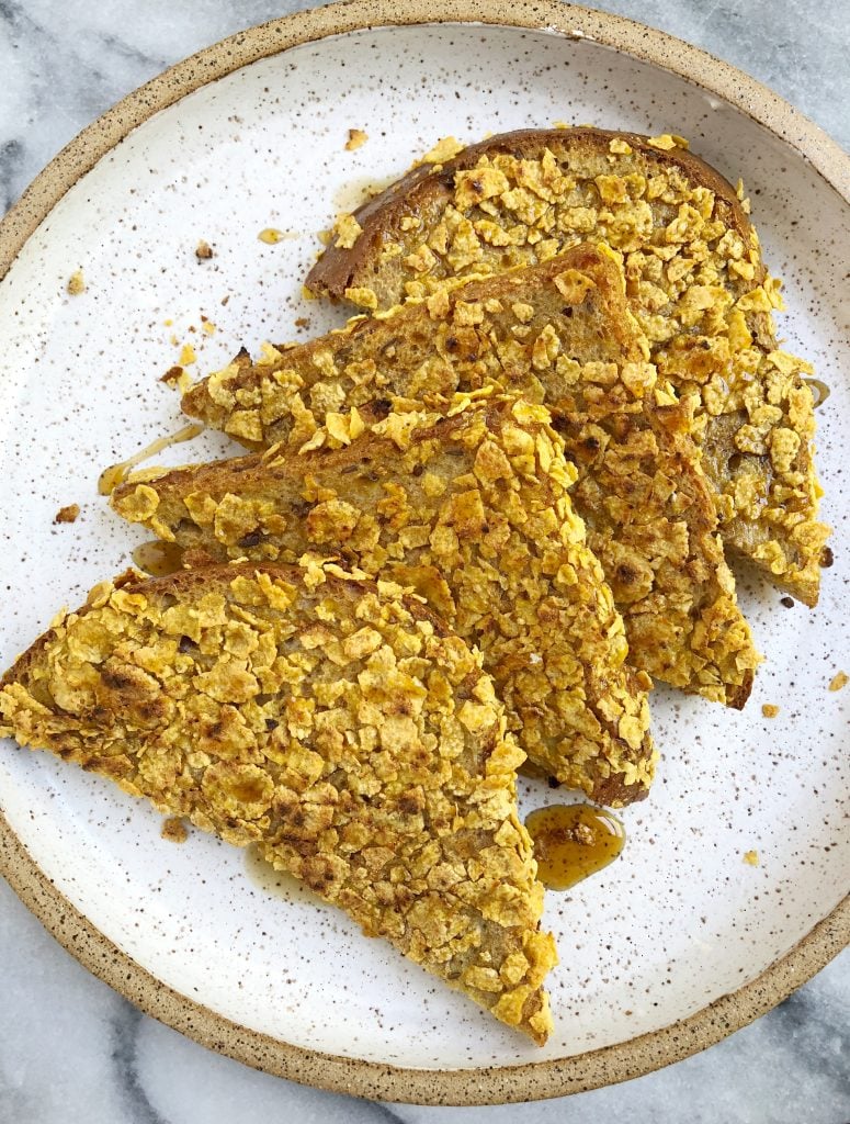 Healthy Cornflake Crusted French Toast 2 775x1024 - Healthy Cornflake-Crusted French Toast