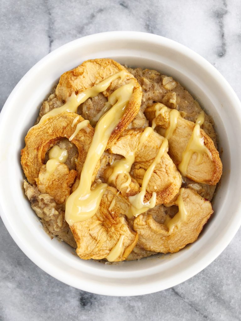 Peeled 3 768x1024 - Apple Pie Baked Oatmeal (Vegan & Gluten-Free)