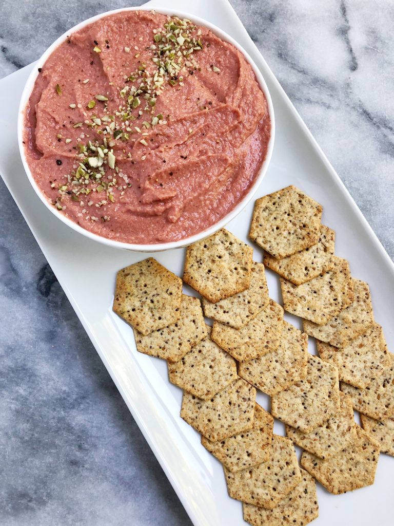 Beet Hummus 768x1024 - The Perfect Roasted Beet Hummus Appetizer for your Fall Gatherings