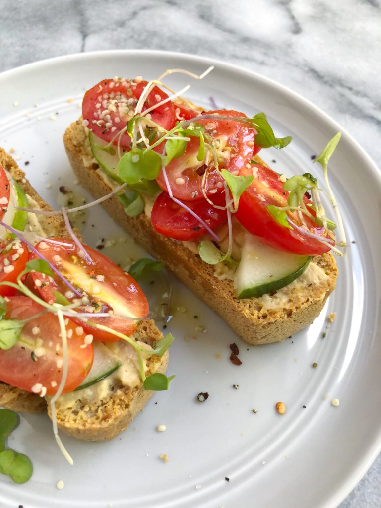 toast 768x1024 - Hummus Cucumber Tomato Toast