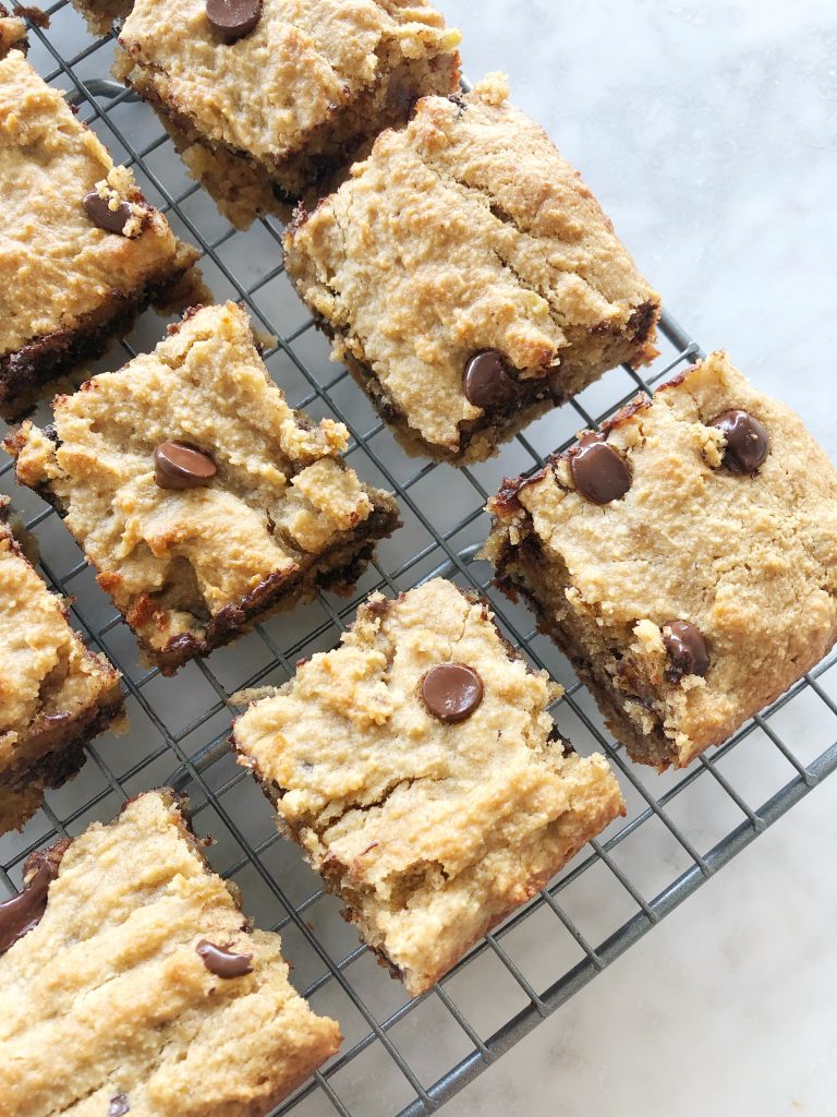 choc chip pb ban5 768x1024 - Chocolate Chip Peanut Butter Banana Bread Bars (Grain-Free, Gluten-Free, Dairy-Free)