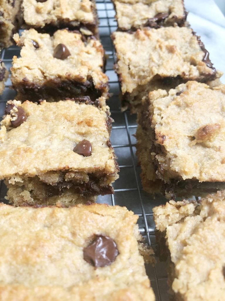 choc chip pb ban8 768x1024 - Chocolate Chip Peanut Butter Banana Bread Bars (Grain-Free, Gluten-Free, Dairy-Free)