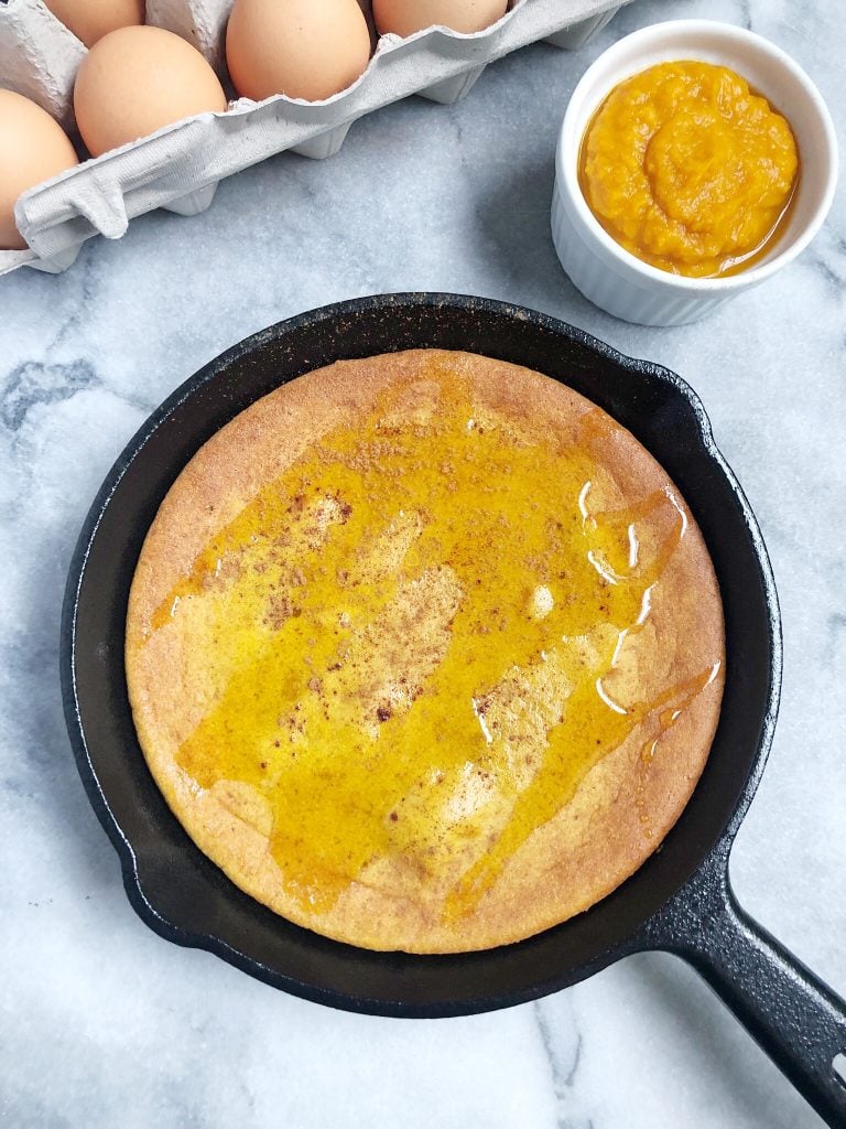 dutch baby 768x1024 - Paleo Pumpkin Pie Dutch Baby