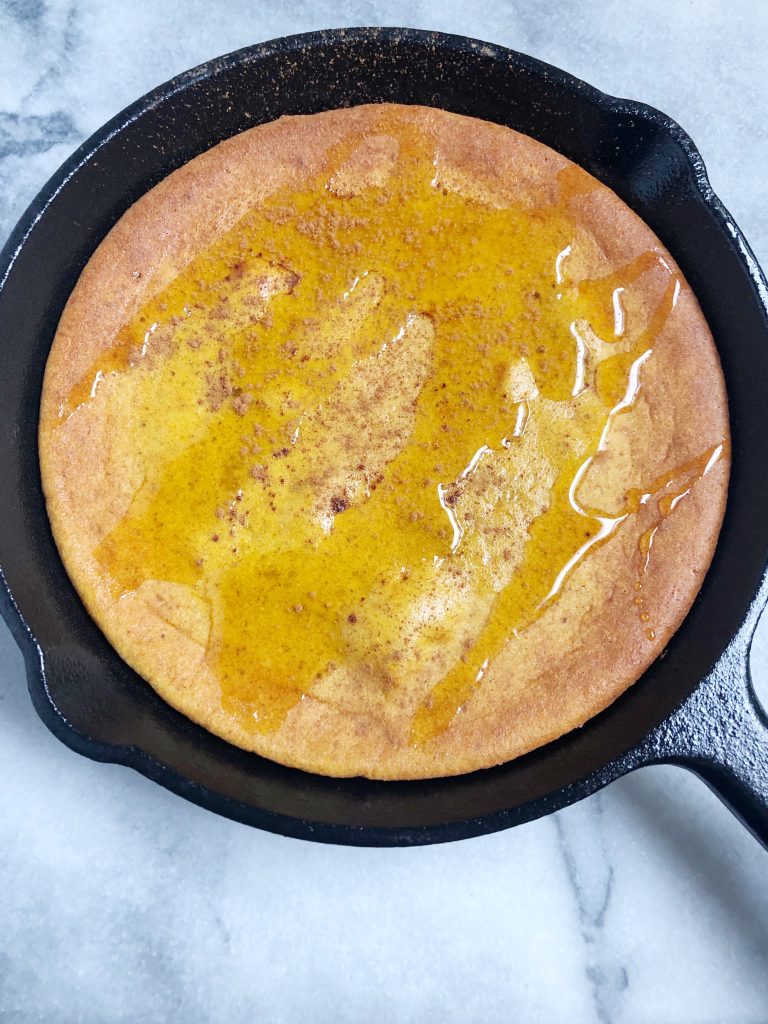 dutchbaby4 768x1024 - Paleo Pumpkin Pie Dutch Baby