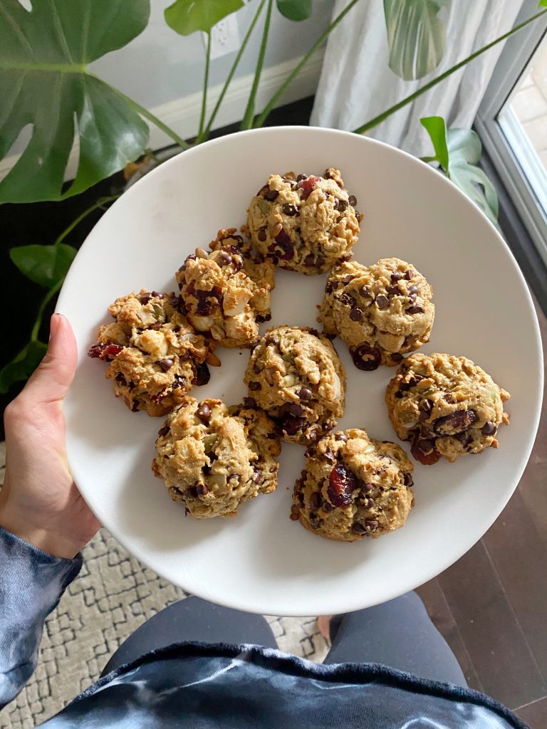 trail mix cookies5 768x1024 - Gluten-Free Trail Mix Breakfast Cookies!!