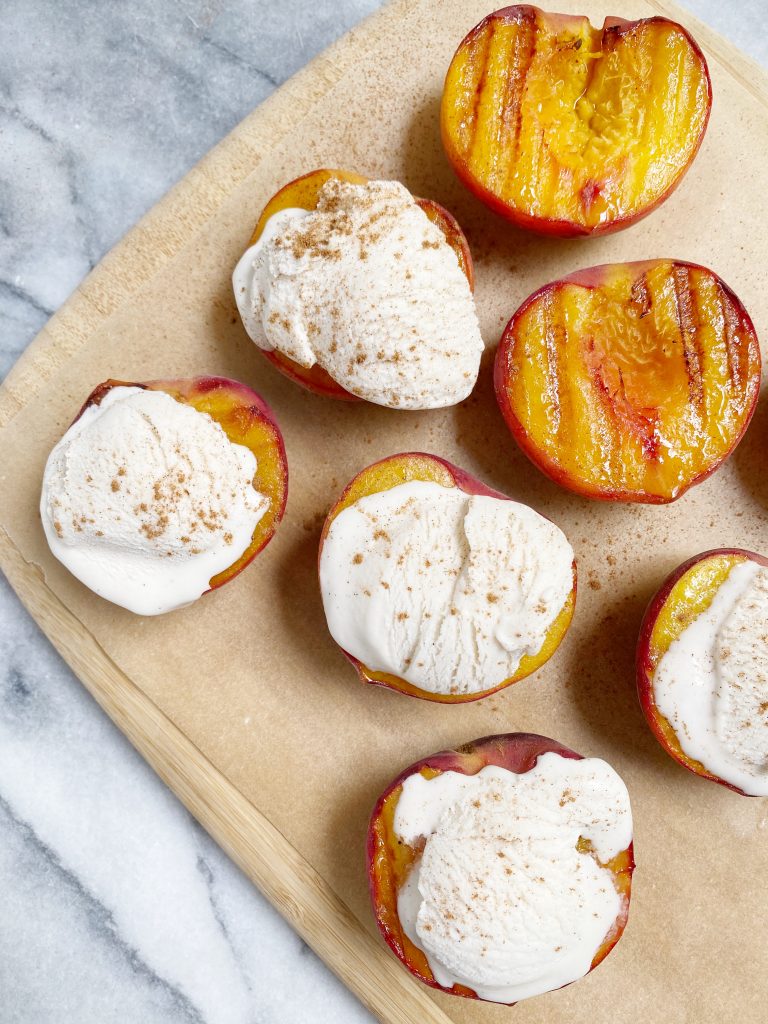 Post 2 Image 2 768x1024 - A quintessential summer dessert: grilled peaches with vanilla bean ice cream