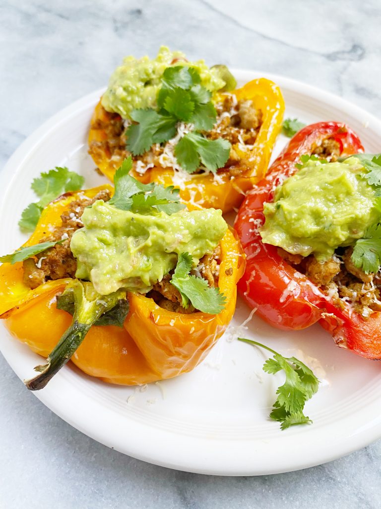 taco stuffed peppers 768x1024 - Healthy Taco Meat Stuffed Peppers (gluten-free & grain-free)