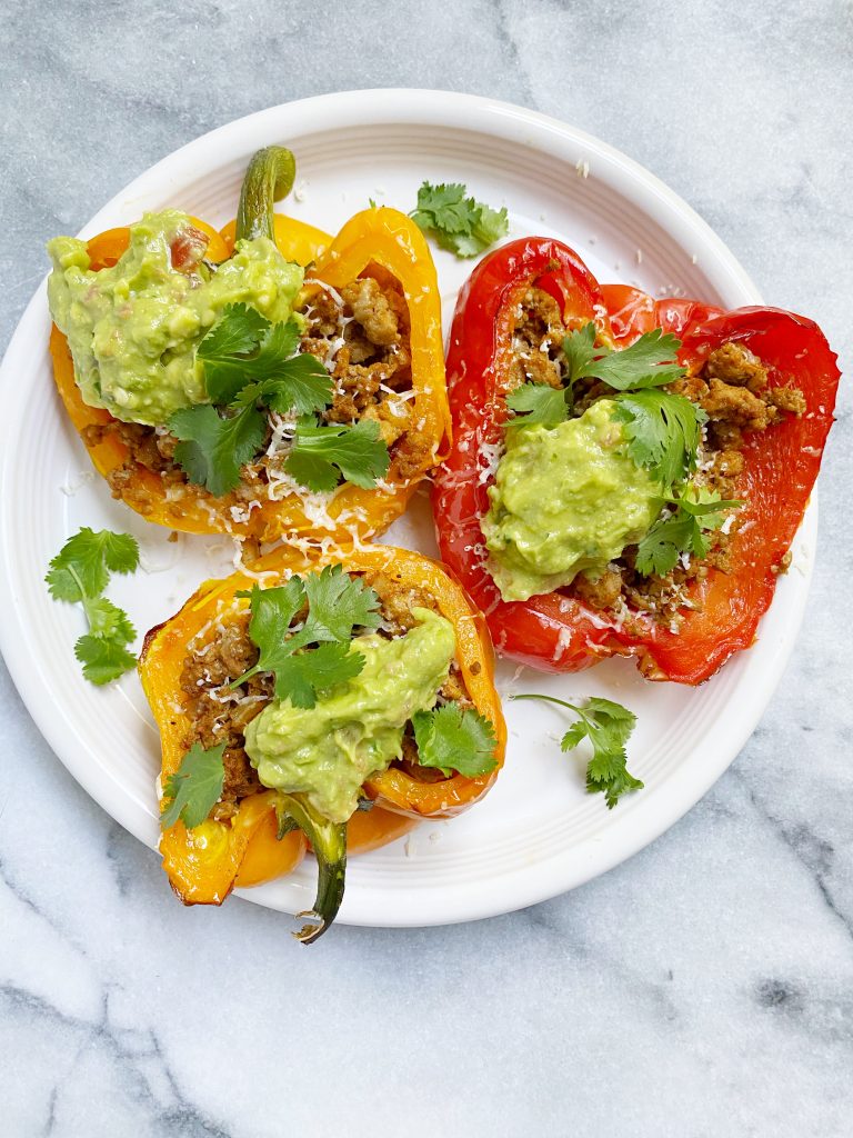 taco stuffed peppers2 768x1024 - Healthy Taco Meat Stuffed Peppers (gluten-free & grain-free)