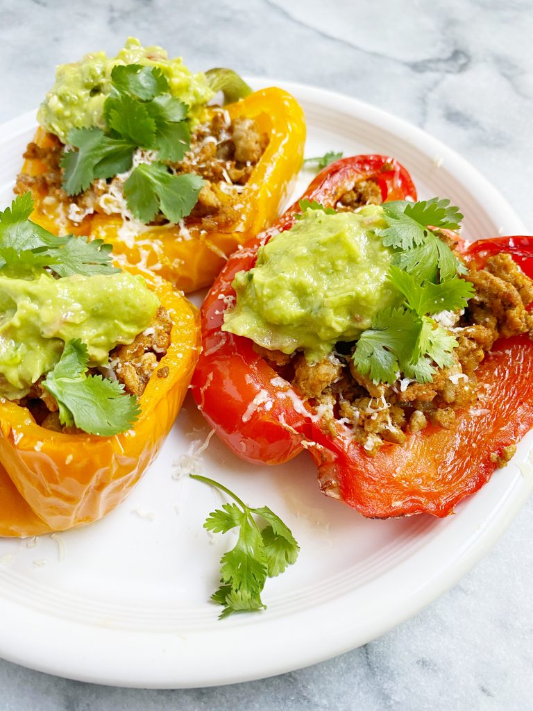 taco stuffed peppers3 768x1024 - Healthy Taco Meat Stuffed Peppers (gluten-free & grain-free)