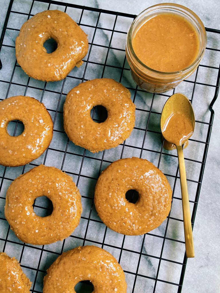 apple cider donut3 768x1024 - Paleo Apple Cider Donuts with a Salted Caramel Glaze