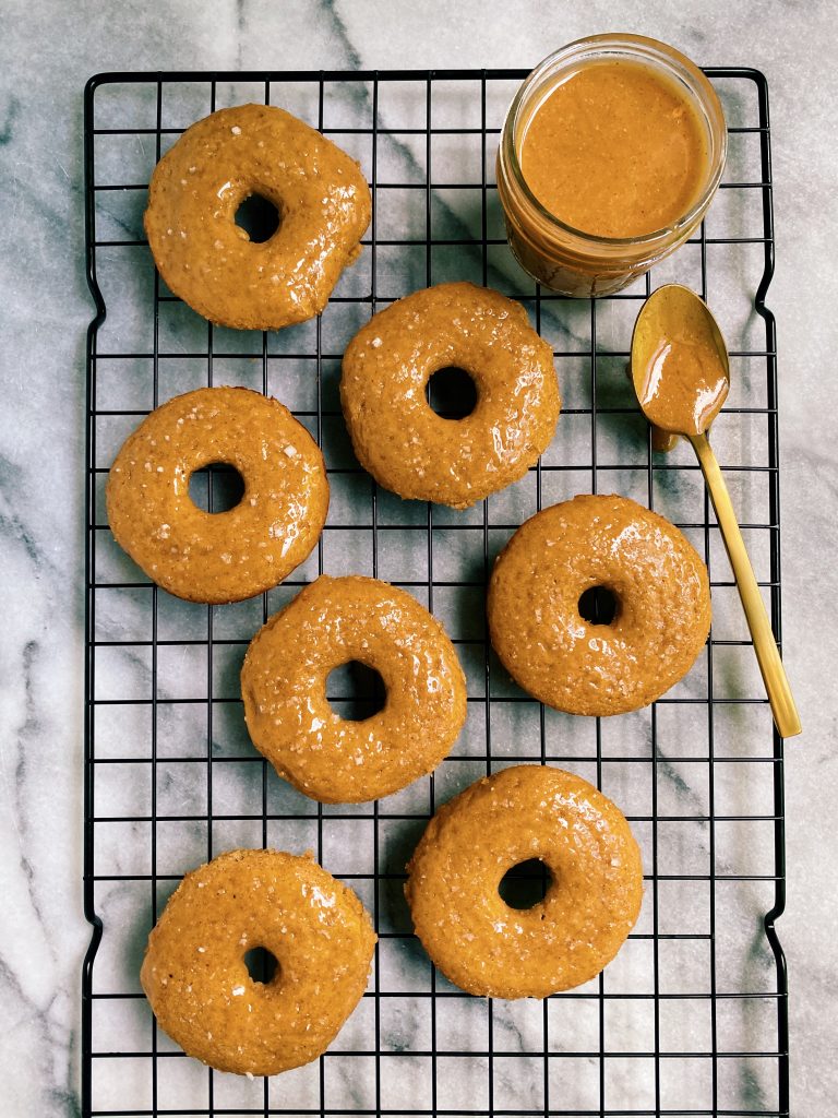 apple cider donut5 768x1024 - Paleo Apple Cider Donuts with a Salted Caramel Glaze