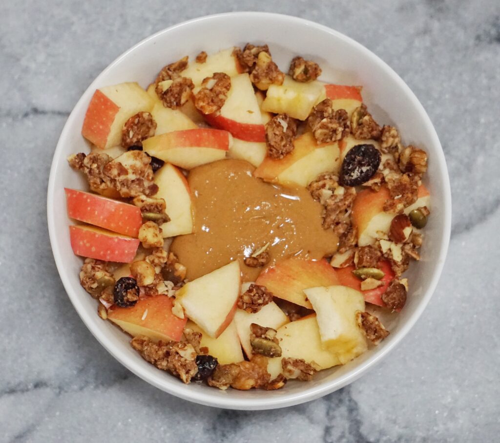 Vegan & Gluten Free Apple Crumble Oatmeal