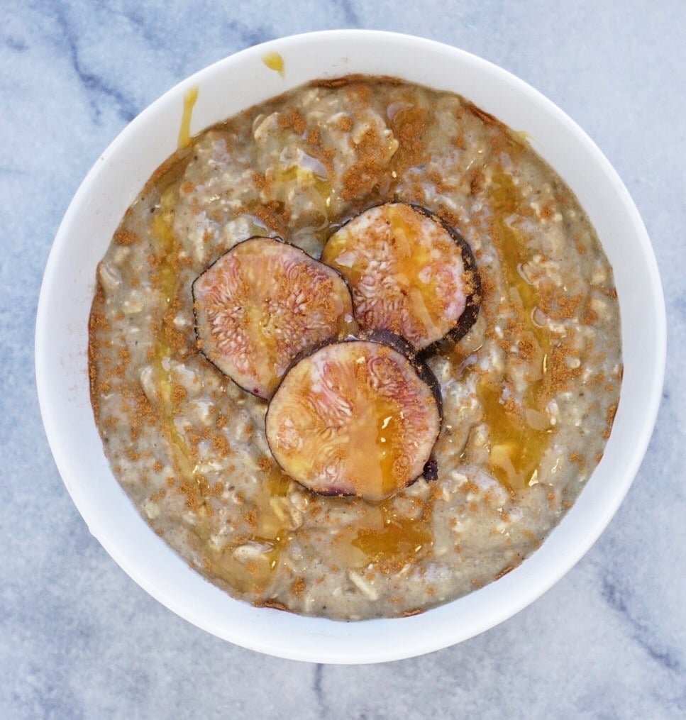 Vanilla Fig Infused Overnight Oats by Leah's Plate