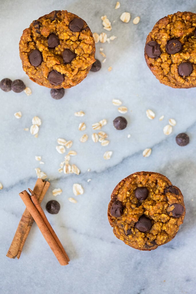 Flourless Pumpkin Chocolate Chip Muffins