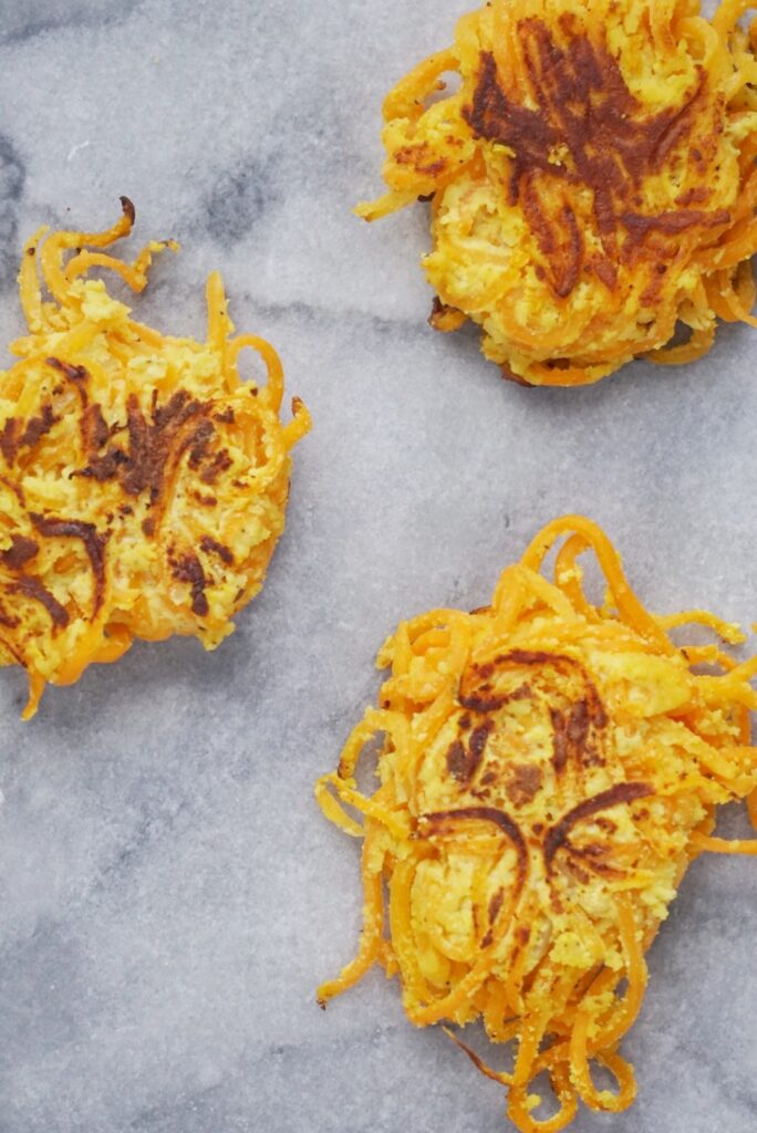 Spiralized Butternut Squash Fritters (Gluten-Free & Dairy-Free)