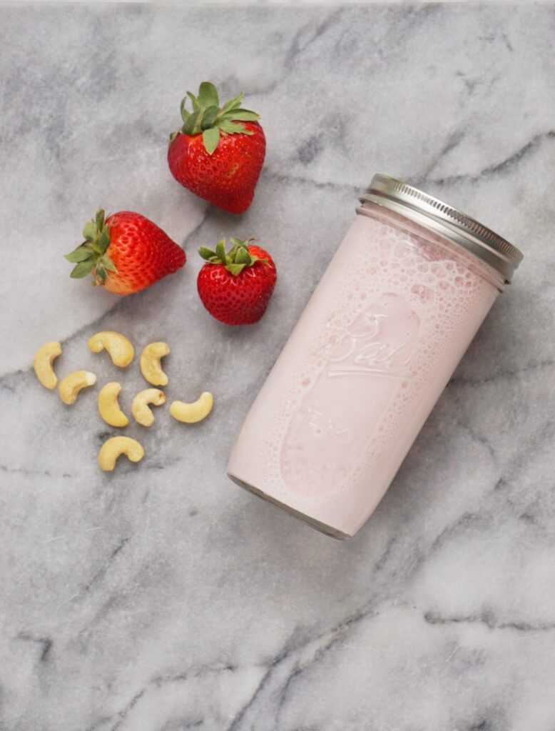 Strawberry Cashew Milk (Vegan & Paleo)