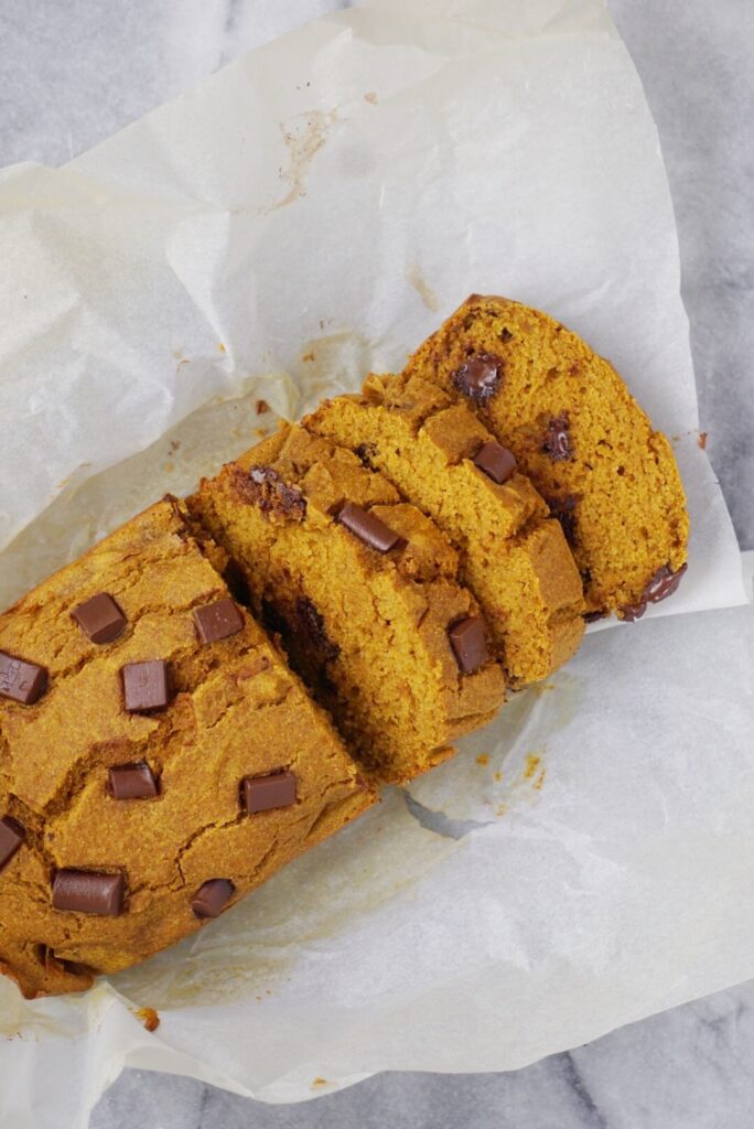 Healthy Chocolate Chip Pumpkin Bread