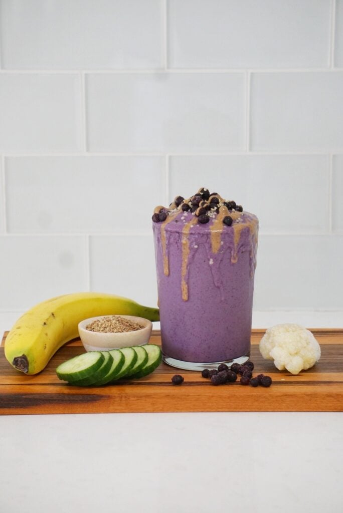 Creamy Blueberry Flax Smoothie