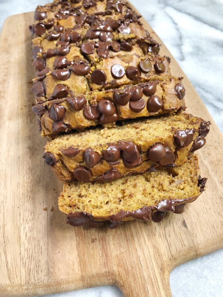 Chocolate Chip Peanut Butter Pumpkin Bread (GF)