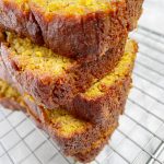 slices of golden milk banana bread