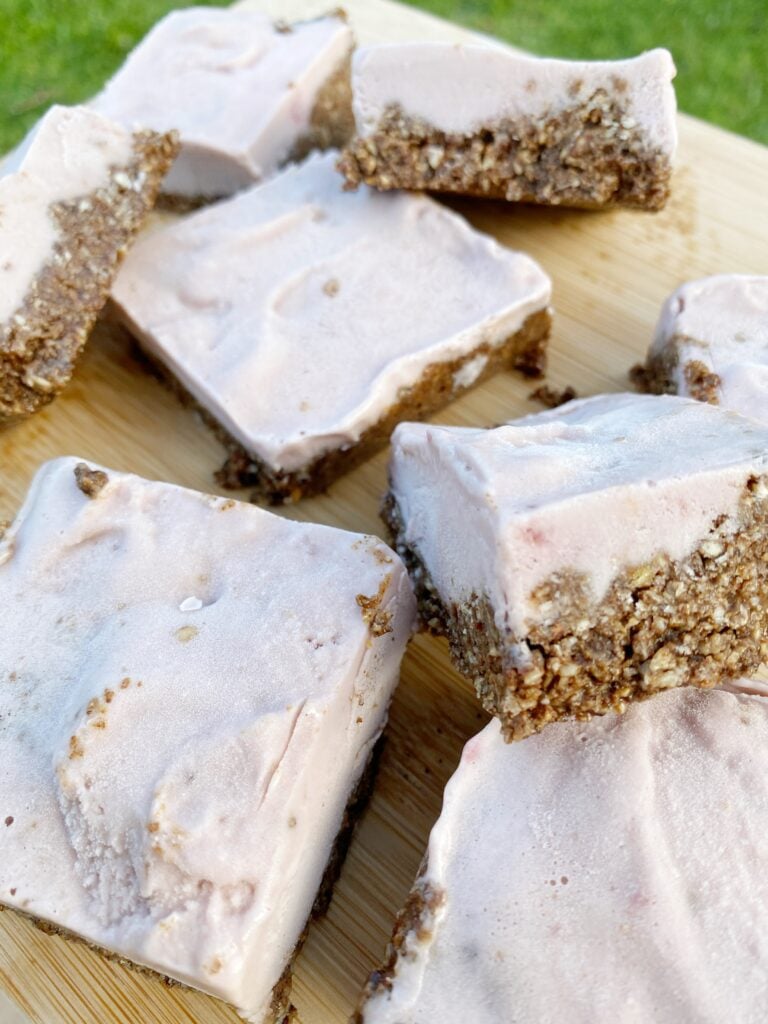 Vegan Ice Cream Bars with a Granola Crust