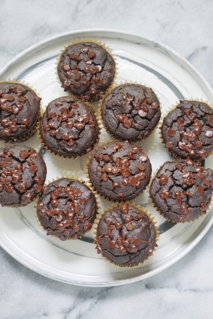 chocolate spinach muffins 684x1024 - Blender Chocolate Spinach Muffins (GF & DF)