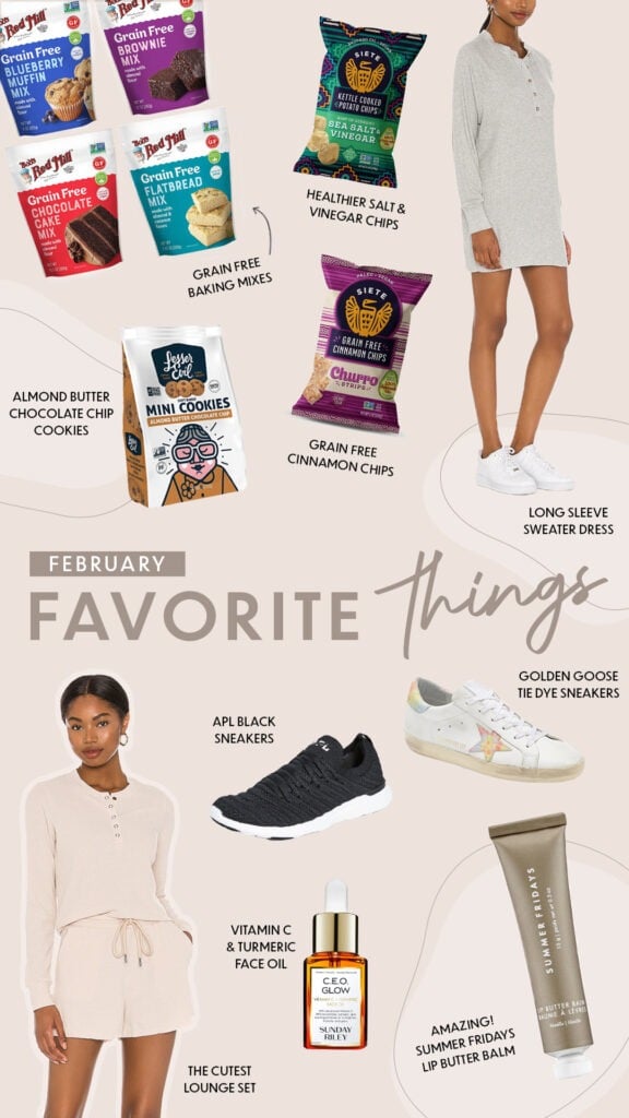 graphic of things I'm loving lately