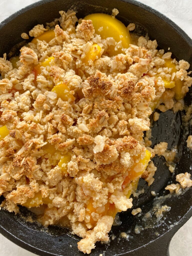 peach crisp scaled 1 768x1024 - The Best Gluten-Free Peach Crisp